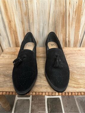 Joe's Jeans Black Suede Tassel Loafers